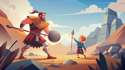 Obraz premium man and child