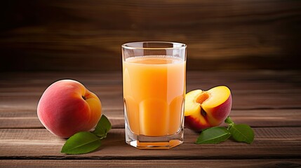 wooden juice peach fruit