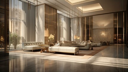 elegance blurred lobby interior