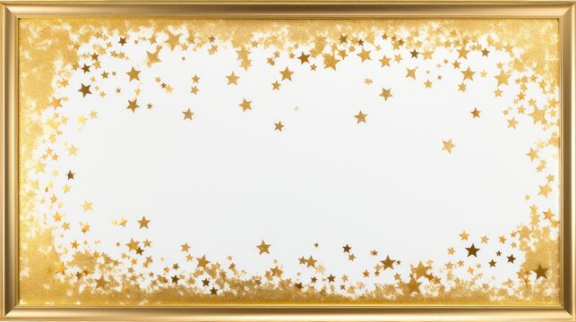 framed gold foil stars border