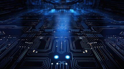 Fototapeta premium futuristic navy blue technology background