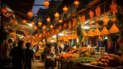 Naklejka premium festival orange light