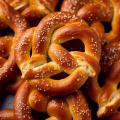 pretzel snack bread, baked.