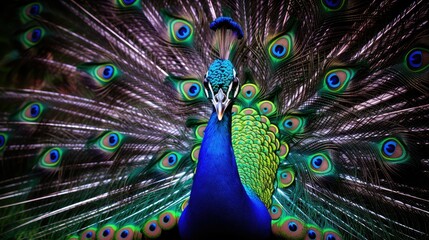 Fototapeta premium blues iridescent dark In the second photograph