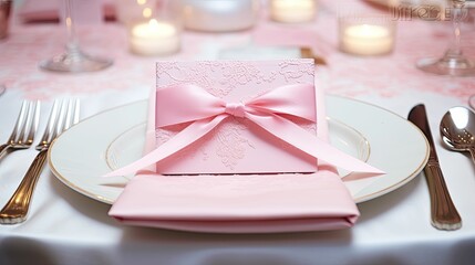 elegance pink invitation