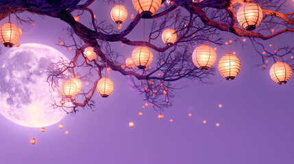 Mid Autumn Festival and vesak festival . (Vesak Lighting Nest)