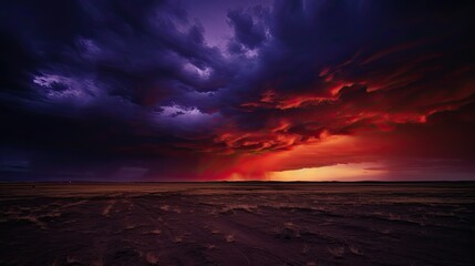Fototapeta premium dramatic purple sky clouds
