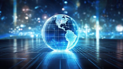 futuristic technology globe background