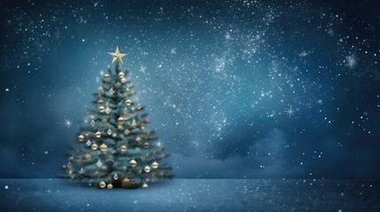 twinkle christmas lights blue background