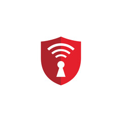 Secure Alert Shield vector logo design template