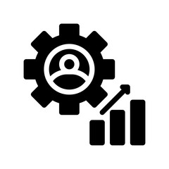 Obraz premium self development glyph icon