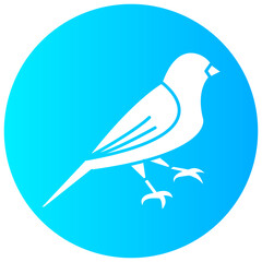 canary round glyph vector icon