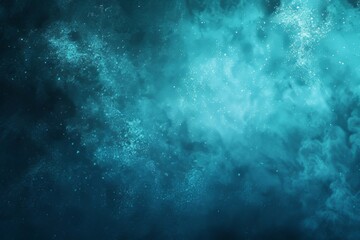 Obraz premium Powder cyan grainy color gradient background glowing noise texture cover header poster design