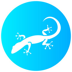 gecko round glyph vector icon