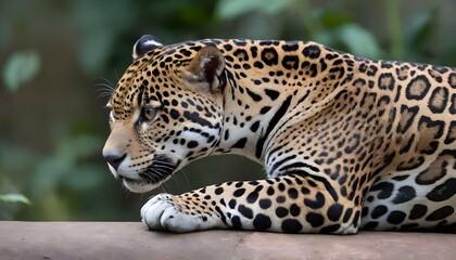A Jaguar With Its Tail Twitching In Anticipation  2