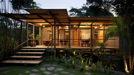 construction bamboo house