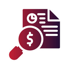 analysis flat gradient icon