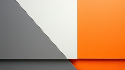 halves orange and grey background