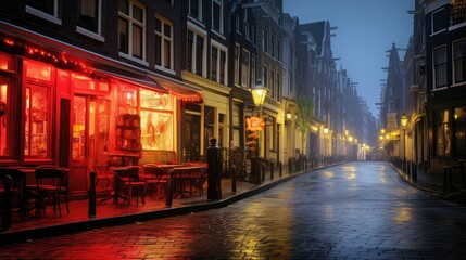 Fototapeta premium seating amsterdam red light district
