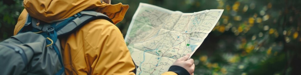 a person looking at map