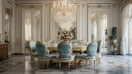 opulence blurred dining room interior design