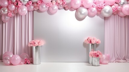 shimmering pink and silver background