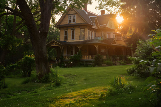 Charming Bed and Breakfast in Golden Hour 