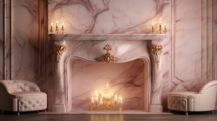 room pink gold marble The second photo is