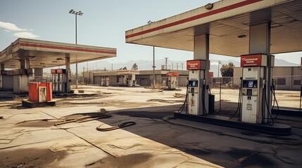 Naklejka premium gas oil coronavirus