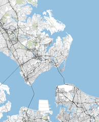 Hampton Virginia USA map poster art