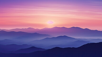 Obraz premium mountain purple yellow gradient