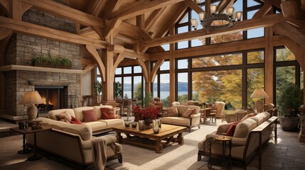Fototapeta premium windows estate timber frame
