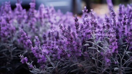 Obraz premium flowers purple grey