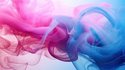 Obraz premium mystery blue pink smoke