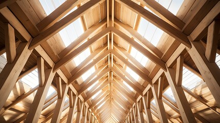 Obraz premium structure carpentry timber frame