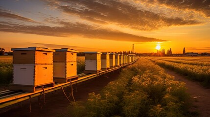 Fototapeta premium honey worker bee farm