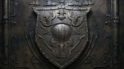 medieval grey shield