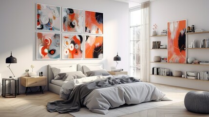 gallery interior with art