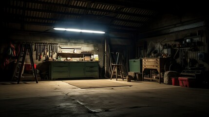 fluorescent garage light