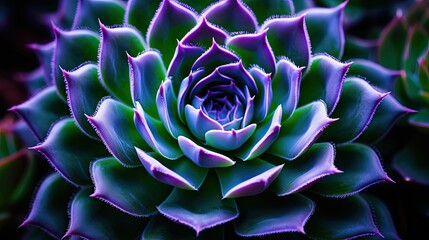 succulent purple and green