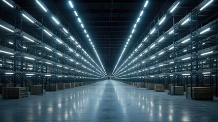 Obraz premium energy warehouse lights