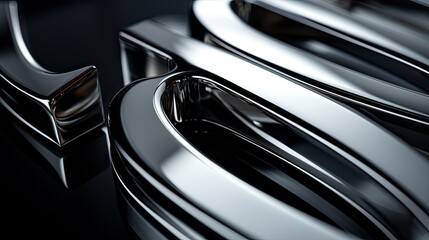 modern silver lettering