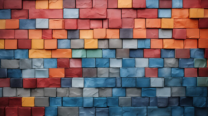 Colorful Textured Square Tiles Wallpaper