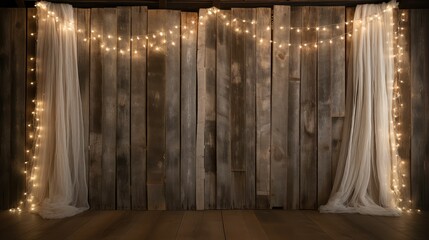 magical barn wood with lights