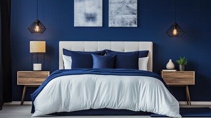 accent navy blue home decor