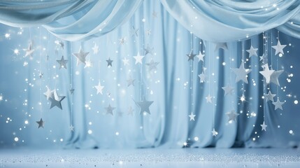 whimsical light blue and silver background