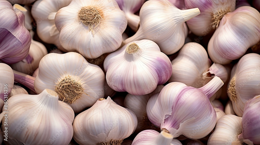 Poster flavorful bulb garlic fresh