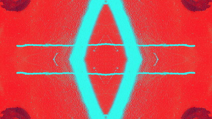 Red and blue Graffiti on the wall macro. Street art close up fragment. Paint Smudges. Colorful Texture © Valeriia Zub