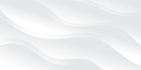 Abstract white and light gray wave modern soft luxury texture with smooth and clean vector subtle background illustration.	