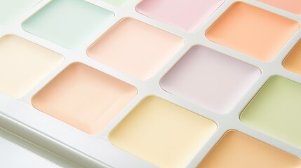 delicate pastel paint In the second photograph